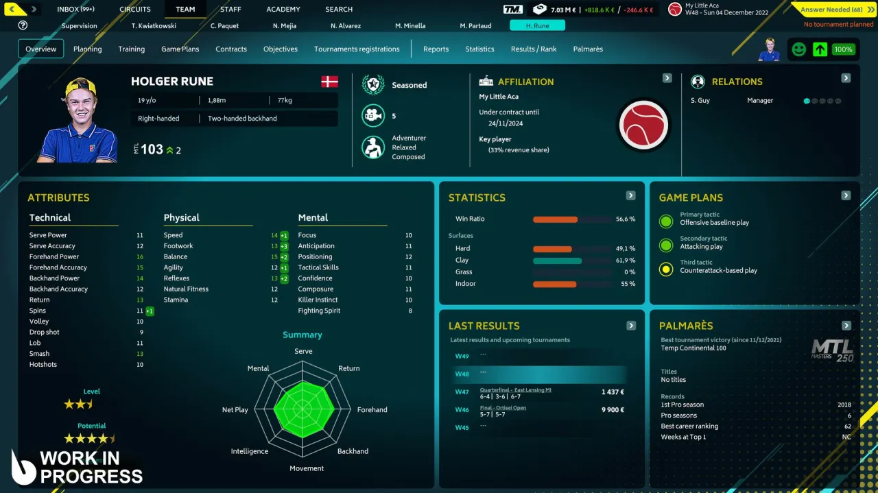 Tennis Manager 2022 — кадр 1